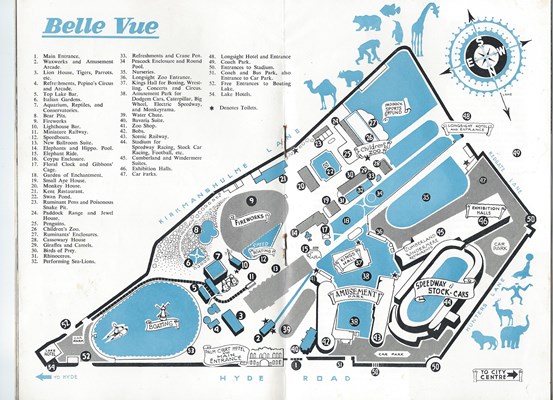 Map of Belle Vue from the 1960's