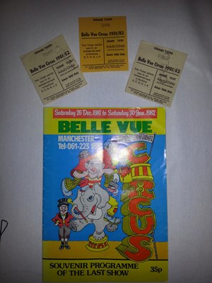 Program and tickets from the last day of Belle Vue circus